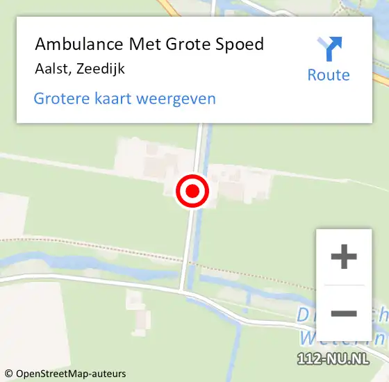 Locatie op kaart van de 112 melding: Ambulance Met Grote Spoed Naar Aalst, Zeedijk op 1 oktober 2015 21:14