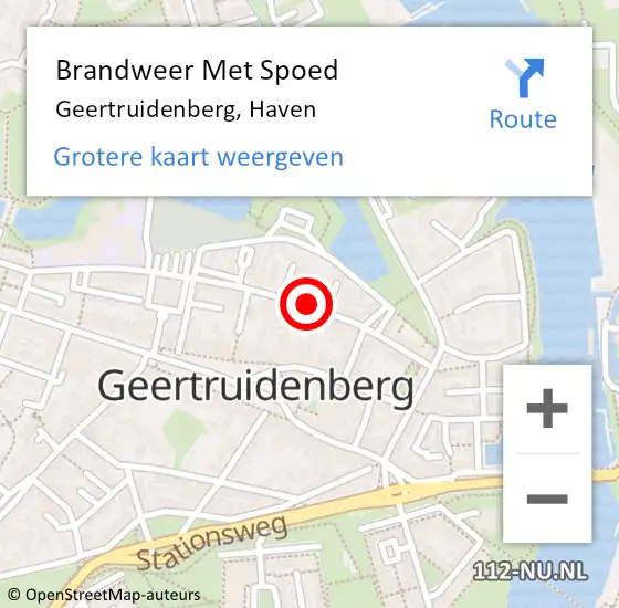 Locatie op kaart van de 112 melding: Brandweer Met Spoed Naar Geertruidenberg, Haven op 2 oktober 2015 16:30