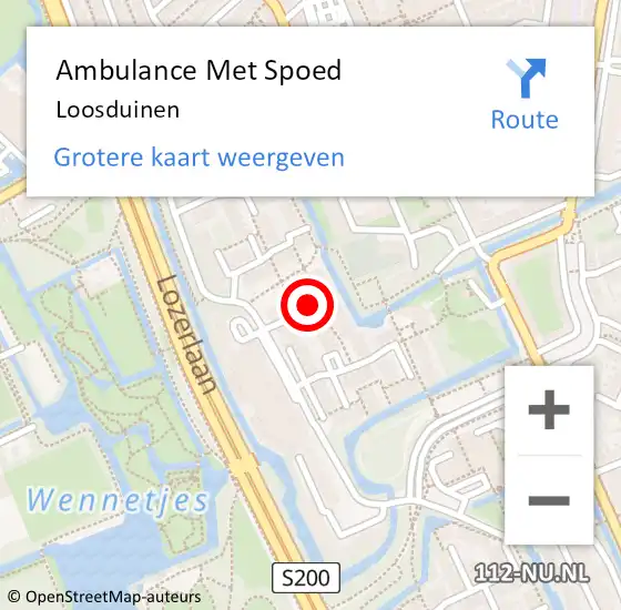 Locatie op kaart van de 112 melding: Ambulance Met Spoed Naar Loosduinen op 22 november 2013 17:12