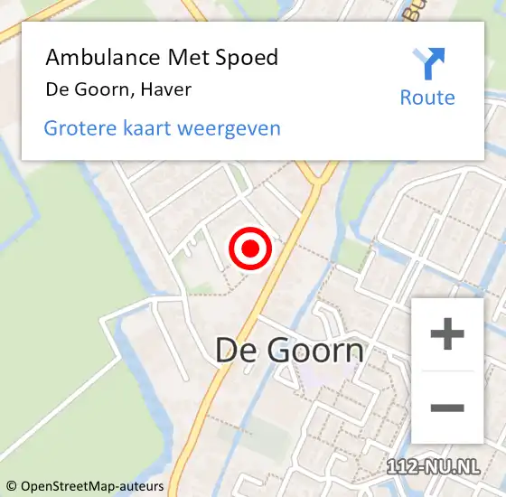 Locatie op kaart van de 112 melding: Ambulance Met Spoed Naar De Goorn, Haver op 22 november 2013 20:10