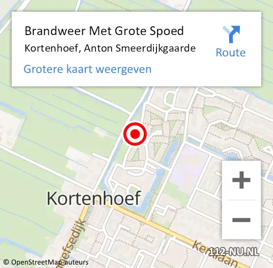 Locatie op kaart van de 112 melding: Brandweer Met Grote Spoed Naar Kortenhoef, Anton Smeerdijkgaarde op 23 november 2013 14:51