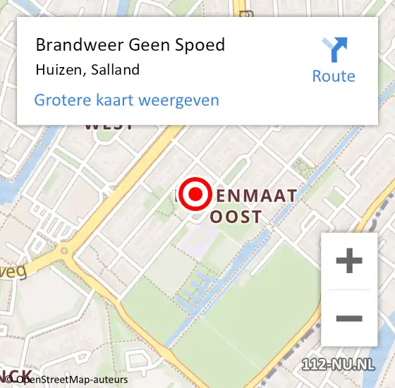 Locatie op kaart van de 112 melding: Brandweer Geen Spoed Naar Huizen, Salland op 13 oktober 2015 14:19