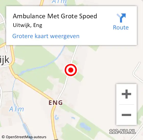 Locatie op kaart van de 112 melding: Ambulance Met Grote Spoed Naar Uitwijk, Eng op 23 november 2013 15:17