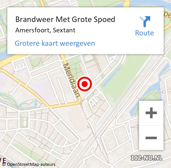 Locatie op kaart van de 112 melding: Brandweer Met Grote Spoed Naar Amersfoort, Sextant op 13 oktober 2015 18:39