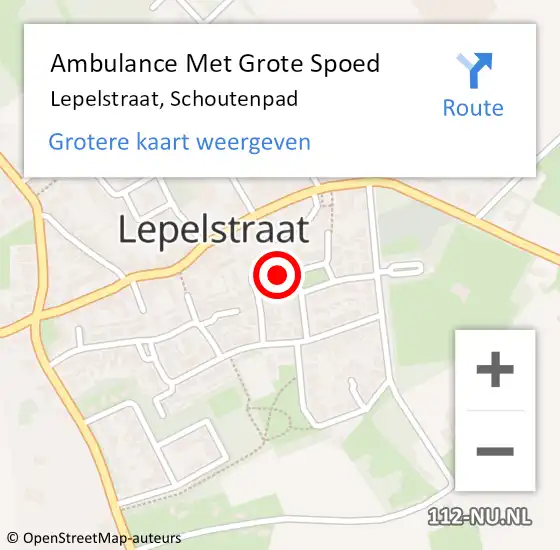 Locatie op kaart van de 112 melding: Ambulance Met Grote Spoed Naar Lepelstraat, Schoutenpad op 23 november 2013 22:58