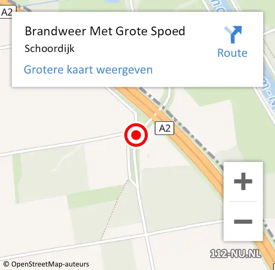 Locatie op kaart van de 112 melding: Brandweer Met Grote Spoed Naar Schoordijk op 17 oktober 2015 14:50