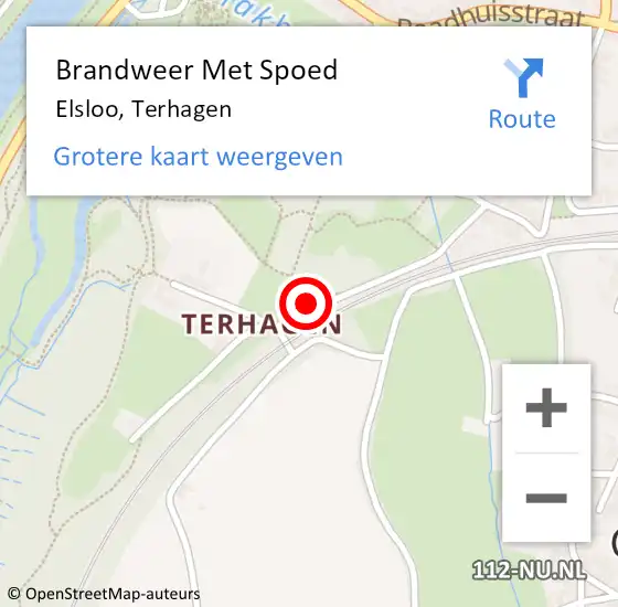 Locatie op kaart van de 112 melding: Brandweer Met Spoed Naar Elsloo, Terhagen op 17 oktober 2015 16:03