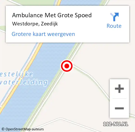 Locatie op kaart van de 112 melding: Ambulance Met Grote Spoed Naar Westdorpe, Zeedijk op 17 oktober 2015 19:08