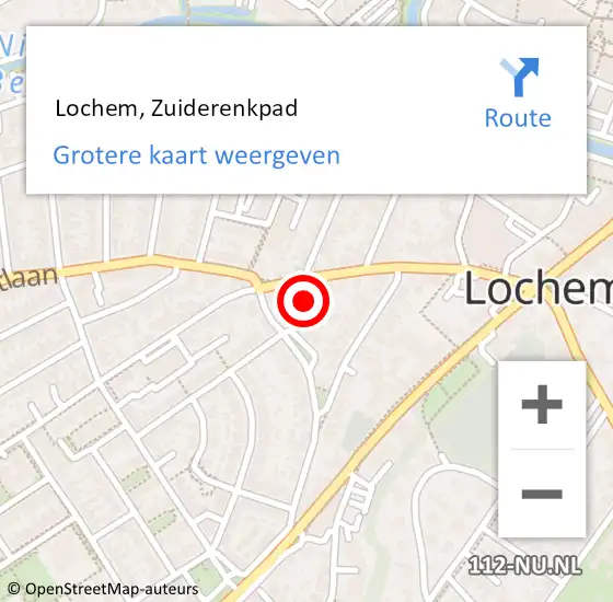 Locatie op kaart van de 112 melding:  Lochem, Zuiderenkpad op 18 oktober 2015 22:42