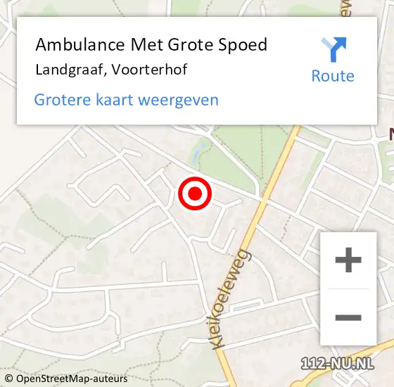 Locatie op kaart van de 112 melding: Ambulance Met Grote Spoed Naar Landgraaf, Voorterhof op 24 november 2013 07:11