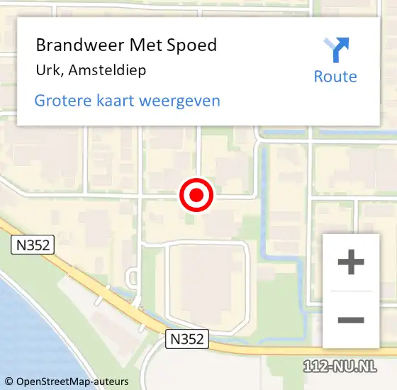 Locatie op kaart van de 112 melding: Brandweer Met Spoed Naar Urk, Amsteldiep op 19 oktober 2015 21:27