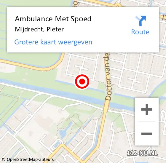 Locatie op kaart van de 112 melding: Ambulance Met Spoed Naar Mijdrecht, Pieter op 19 oktober 2015 23:09