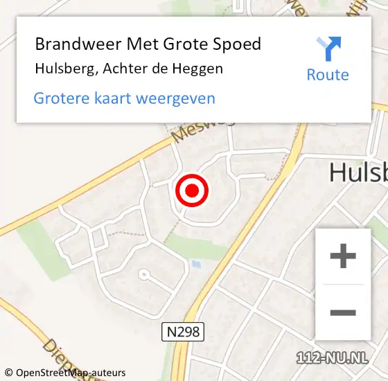 Locatie op kaart van de 112 melding: Brandweer Met Grote Spoed Naar Hulsberg, Achter de Heggen op 20 oktober 2015 00:25