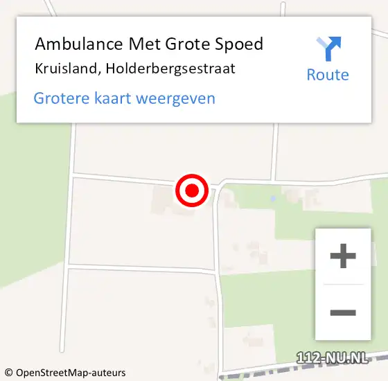 Locatie op kaart van de 112 melding: Ambulance Met Grote Spoed Naar Kruisland, Holderbergsestraat op 24 november 2013 10:29
