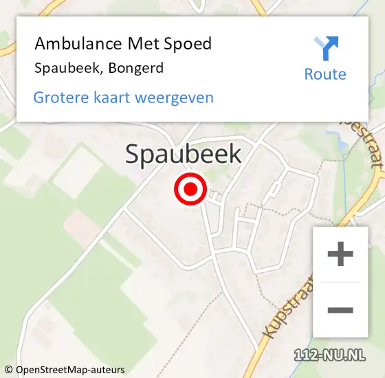 Locatie op kaart van de 112 melding: Ambulance Met Spoed Naar Spaubeek, Bongerd op 24 november 2013 12:34