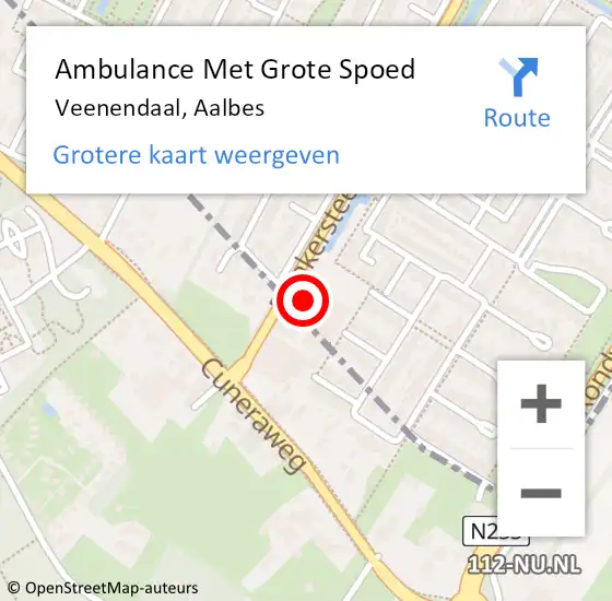 Locatie op kaart van de 112 melding: Ambulance Met Grote Spoed Naar Veenendaal, Aalbes op 22 oktober 2015 13:24