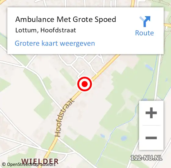 Locatie op kaart van de 112 melding: Ambulance Met Grote Spoed Naar Lottum, Hoofdstraat op 24 november 2013 17:27