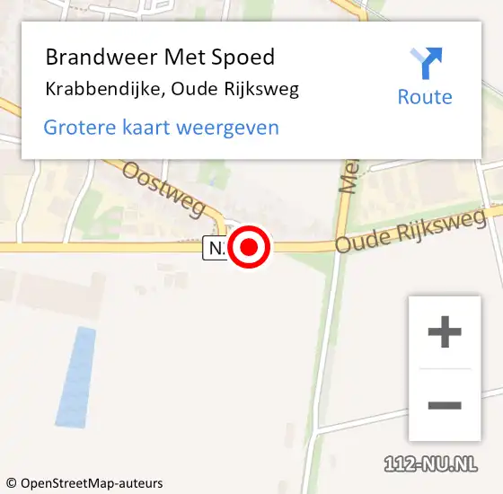 Locatie op kaart van de 112 melding: Brandweer Met Spoed Naar Krabbendijke, Oude Rijksweg op 24 oktober 2015 15:54