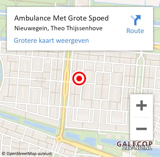 Locatie op kaart van de 112 melding: Ambulance Met Grote Spoed Naar Nieuwegein, Theo Thijssenhove op 25 oktober 2015 12:23