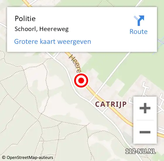 Locatie op kaart van de 112 melding: Politie Schoorl, Heereweg op 25 oktober 2015 15:14