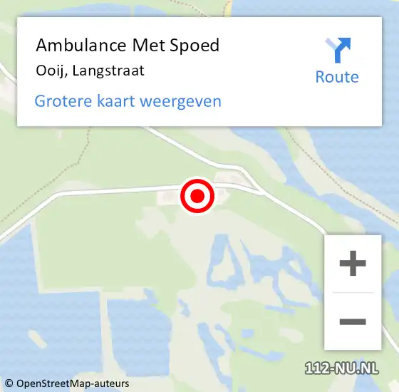 Locatie op kaart van de 112 melding: Ambulance Met Spoed Naar Ooij, Langstraat op 26 oktober 2015 15:45