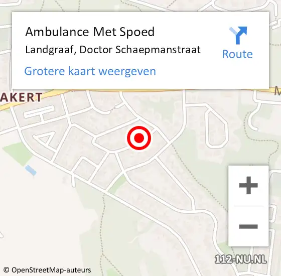 Locatie op kaart van de 112 melding: Ambulance Met Spoed Naar Landgraaf, Doctor Schaepmanstraat op 25 november 2013 08:58