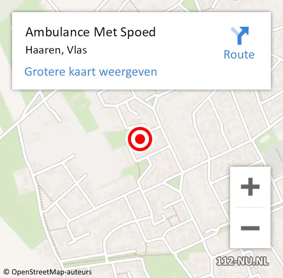 Locatie op kaart van de 112 melding: Ambulance Met Spoed Naar Haaren, Vlas op 28 oktober 2015 06:21