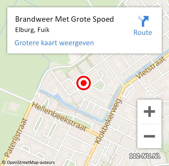 Locatie op kaart van de 112 melding: Brandweer Met Grote Spoed Naar Elburg, Fuik op 28 oktober 2015 13:47