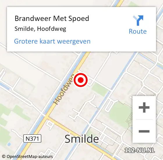 Locatie op kaart van de 112 melding: Brandweer Met Spoed Naar Smilde, Hoofdweg op 28 oktober 2015 14:03