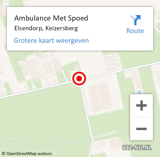 Locatie op kaart van de 112 melding: Ambulance Met Spoed Naar Elsendorp, Keizersberg op 28 oktober 2015 19:16