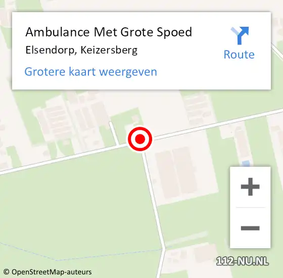 Locatie op kaart van de 112 melding: Ambulance Met Grote Spoed Naar Elsendorp, Keizersberg op 28 oktober 2015 19:19