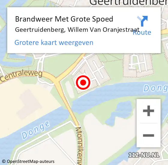 Locatie op kaart van de 112 melding: Brandweer Met Grote Spoed Naar Geertruidenberg, Willem Van Oranjestraat op 29 oktober 2015 13:45