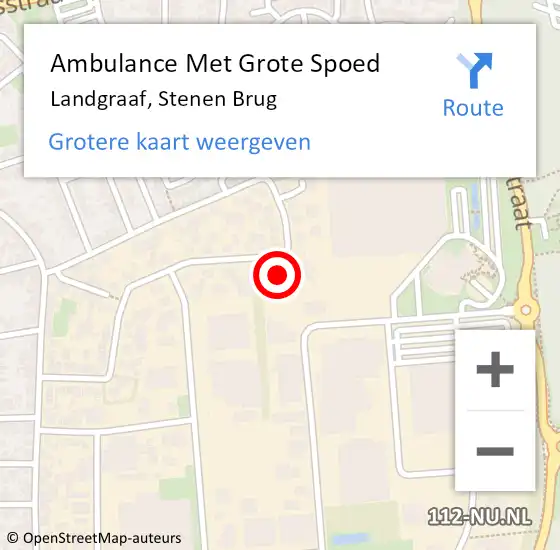 Locatie op kaart van de 112 melding: Ambulance Met Grote Spoed Naar Landgraaf, Stenen Brug op 25 november 2013 13:07