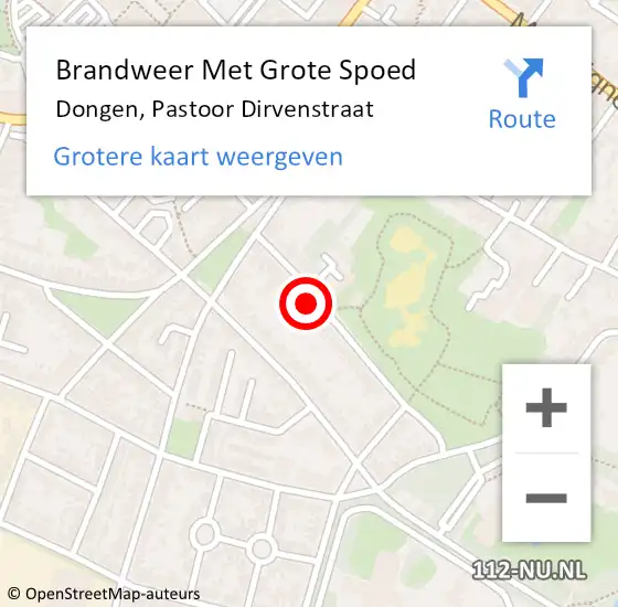 Locatie op kaart van de 112 melding: Brandweer Met Grote Spoed Naar Dongen, Pastoor Dirvenstraat op 31 oktober 2015 01:38