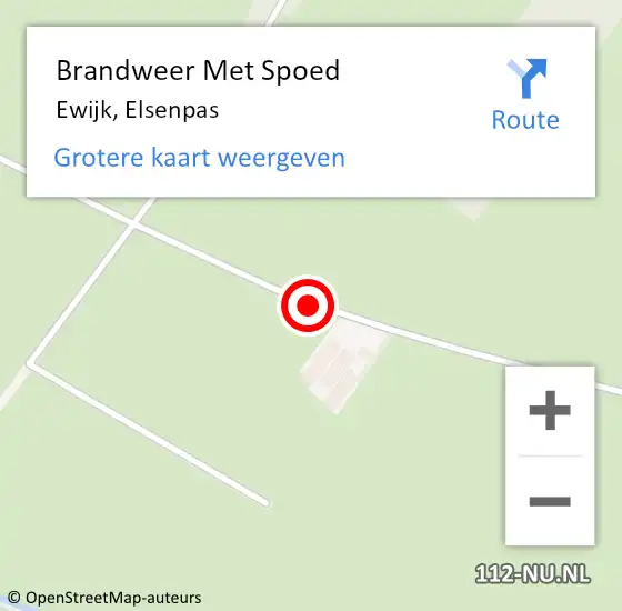 Locatie op kaart van de 112 melding: Brandweer Met Spoed Naar Ewijk, Elsenpas op 31 oktober 2015 02:16