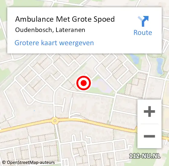 Locatie op kaart van de 112 melding: Ambulance Met Grote Spoed Naar Oudenbosch, Lateranen op 31 oktober 2015 03:37