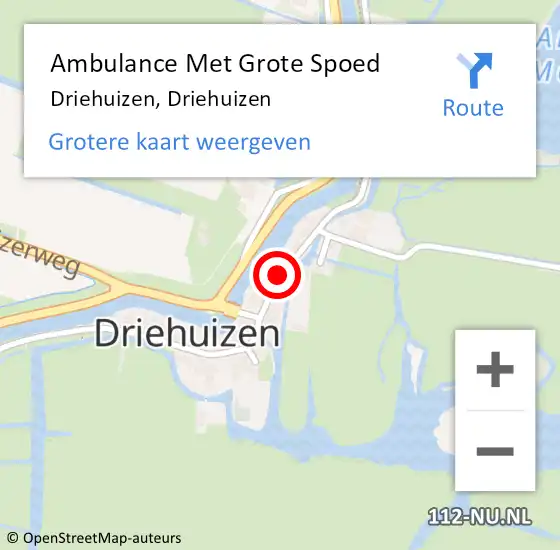 Locatie op kaart van de 112 melding: Ambulance Met Grote Spoed Naar Driehuizen, Driehuizen op 31 oktober 2015 11:44