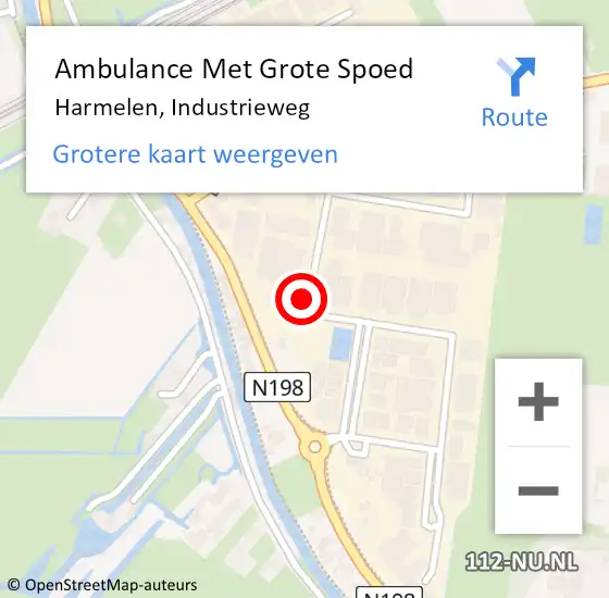 Locatie op kaart van de 112 melding: Ambulance Met Grote Spoed Naar Harmelen, Industrieweg op 31 oktober 2015 14:48