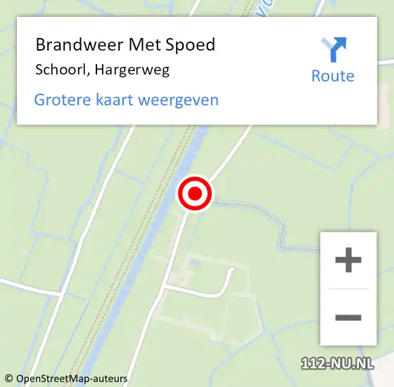 Locatie op kaart van de 112 melding: Brandweer Met Spoed Naar Schoorl, Hargerweg op 31 oktober 2015 16:48