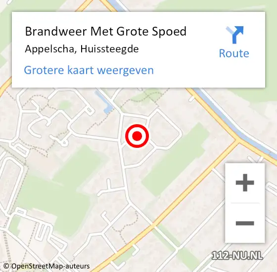 Locatie op kaart van de 112 melding: Brandweer Met Grote Spoed Naar Appelscha, Huissteegde op 31 oktober 2015 21:43