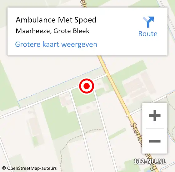 Locatie op kaart van de 112 melding: Ambulance Met Spoed Naar Maarheeze, Grote Bleek op 1 november 2015 11:56