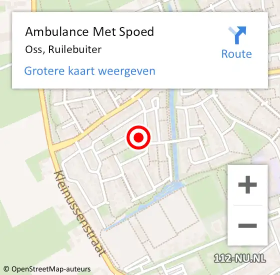 Locatie op kaart van de 112 melding: Ambulance Met Spoed Naar Oss, Ruilebuiter op 2 november 2015 14:55