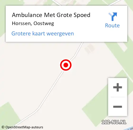 Locatie op kaart van de 112 melding: Ambulance Met Grote Spoed Naar Horssen, Oostweg op 2 november 2015 18:43