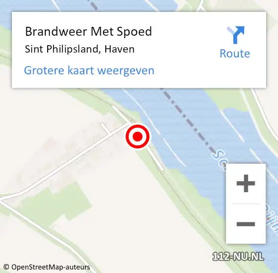 Locatie op kaart van de 112 melding: Brandweer Met Spoed Naar Sint Philipsland, Haven op 4 november 2015 13:27