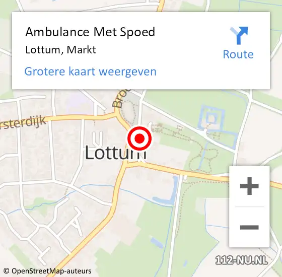 Locatie op kaart van de 112 melding: Ambulance Met Spoed Naar Lottum, Markt op 25 november 2013 22:37