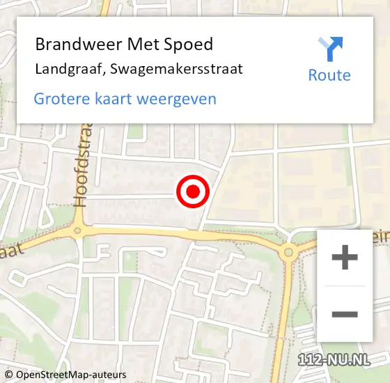 Locatie op kaart van de 112 melding: Brandweer Met Spoed Naar Landgraaf, Swagemakersstraat op 5 november 2015 16:31