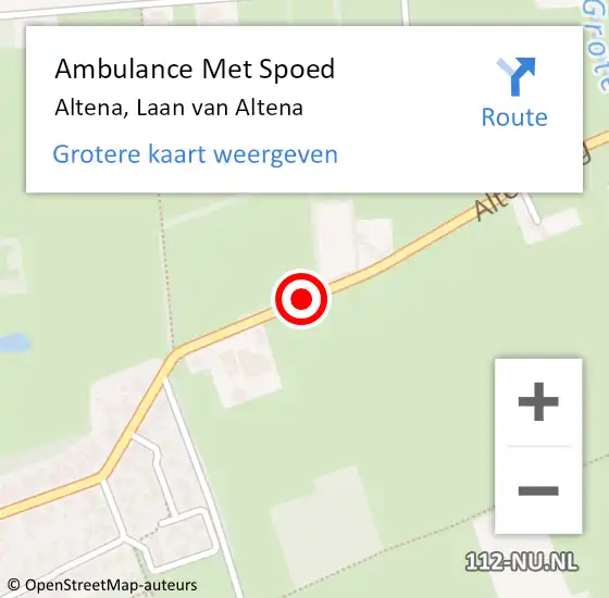 Locatie op kaart van de 112 melding: Ambulance Met Spoed Naar Altena, Laan van Altena op 26 november 2013 03:30