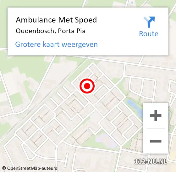 Locatie op kaart van de 112 melding: Ambulance Met Spoed Naar Oudenbosch, Porta Pia op 26 november 2013 09:58