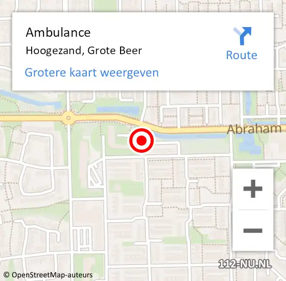 Locatie op kaart van de 112 melding: Ambulance Hoogezand, Grote Beer op 26 november 2013 11:10