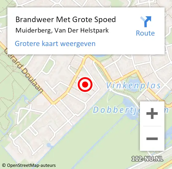 Locatie op kaart van de 112 melding: Brandweer Met Grote Spoed Naar Muiderberg, Van Der Helstpark op 26 november 2013 11:47